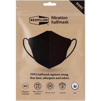 Respilon RespiPro Carbon FFP2 antivirový Nano respirátor M 3 ks