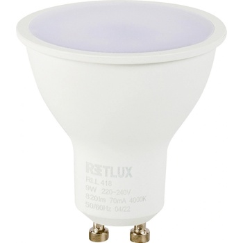 Retlux RLL 418 LED žárovka reflektorová 9W GU10 studená bílá