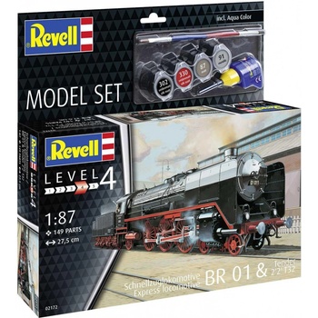 REVELL ModelSet lokomotiva 62172 Express Locomotive BR01&Tender 2'2' T32 CF_18-62172 1:87
