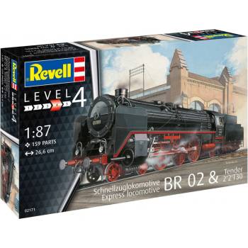 Revell Plastic ModelKit lokomotiva 02171 Express locomotive BR 02 & Tender 2'2'T30 1:87