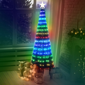 RGB LED Vánoční strom 150 cm 234 LED diod s ovladačem a časovačem