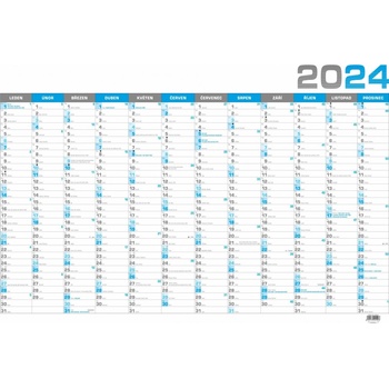 Roční B1 modrý nástěnný 2025