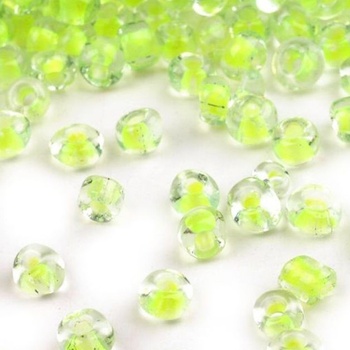 Rokajl - poloprůhledný s průvlekem 8/0 3mm 50g - Zelená limetková
