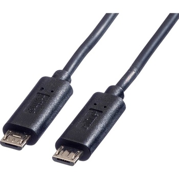Roline 11.02.8307 USB 2.0l, microUSB B(M) - microUSB B(M), 0,3m, OTG, černý