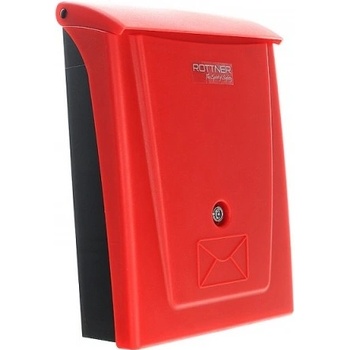 Rottner Security Plastová poštovní schránka POSTA černá/červená