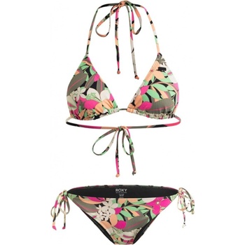 Roxy dámské dvoudílné plavky Beach Classics Anthracite Palm Song černé