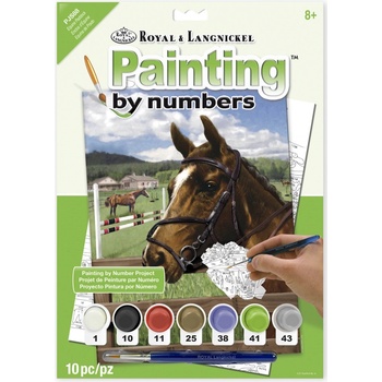 Royal Langnickel Malování podle čísel 22x30 cm - Kůň v ohradě