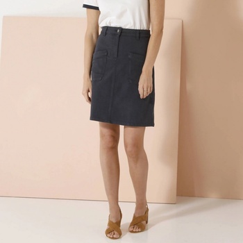 Rozšířená sukně s kapsami nám.modrá