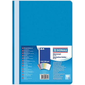 Rychlovazače plastové Donau A4, modré (bal.10ks) (BAL)