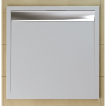 SanSwiss Sprchová vanička čtvercová 100×100 cm, kryt aluchromový skládá se z WIQ 100 04 a BWI 100 50 04 WIQ 100 50 04