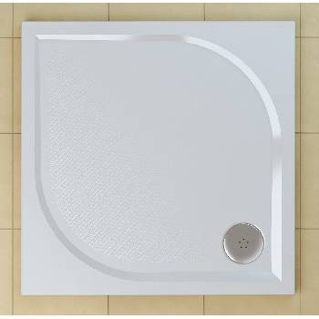 SanSwiss Sprchová vanička čtvercová 80×80 cm, kryt bílý skládá se z WIQ 080 04 a BWI 080 04 04 WIQ 080 04 04