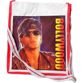 Sanu Babu plátěná taška přes rameno s barevným tiskem Bollywood