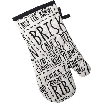 SCANquilt chňapka RUKAVICE DEKORO steak bíločerná 14 x 31 cm