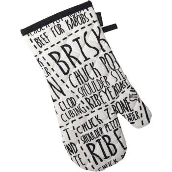 SCANquilt chňapka RUKAVICE DEKORO steak bíločerná 14 x 31 cm