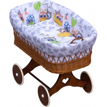 Scarlett Proutěný košík na miminko Kulíšek šedá