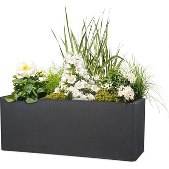 Scheurich Květináč Cube Box Granit černá Länge 60 cm