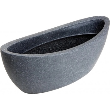 Scheurich Květináč Jardiniere Wave Globe černá žula 58 x 24 cm