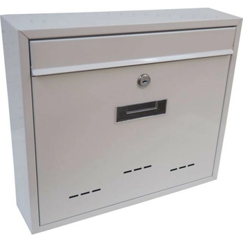 Schránka dopisní s dvířky paneláková svislá bílá 360 x 310 x 90 mm