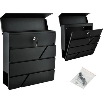 schránka poštová (371x364x105mm, hrúbka 0.6mm), max. formát listu: A4, farba: RAL 7016