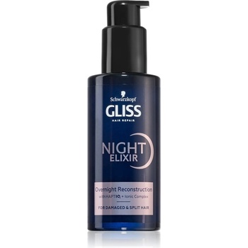 Schwarzkopf Gliss Night Elixir bezoplachový elixír na roztřepené konečky vlasů 100 ml