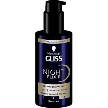 Schwarzkopf Gliss Night Elixir bezoplachový elixír pro poškozené vlasy 100 ml