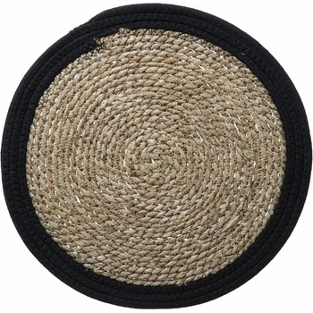 Secret de Gourmet prostírání z mořské trávy Happy s černým okrajem O 38cm