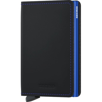 Secrid Slimwallet Matte Black & Blue černé s modrou