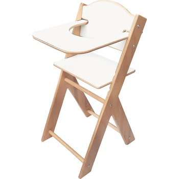 Sedees Jídelní židlička Sedees pro panenky bílá