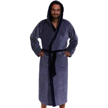 šedý župan pro muže extra huňatý s kapucí 1Z1336 šedá