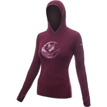 Sensor Merino Upper dámská mikina klokanka fox port red