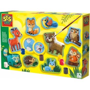 SES CREATIVE Odlévání a malování ze sádry lesní zvířata kreativní set v krabici