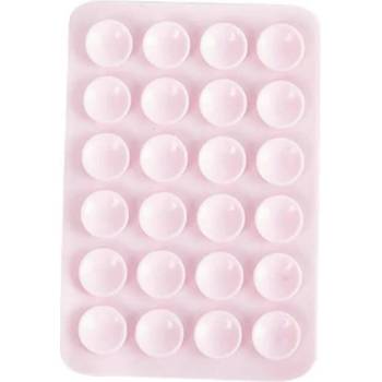 SES Silikonový držák na telefon s přísavkami - světle růžový 17754