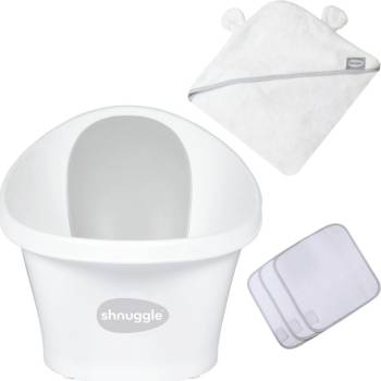 Shnuggle Výhodný set na koupání White