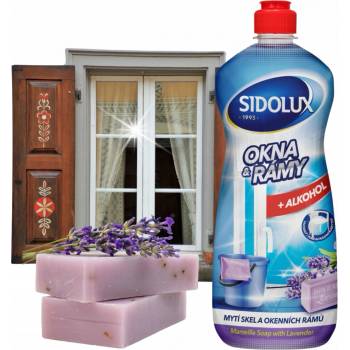 Sidolux Marseilské mýdlo a Levandule univerzální čistič na okna a rámy 1 l