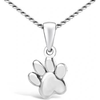 SILVEGO Stříbrný přívěsek tlapka s řetízkem 50 cm JJJSVX00004