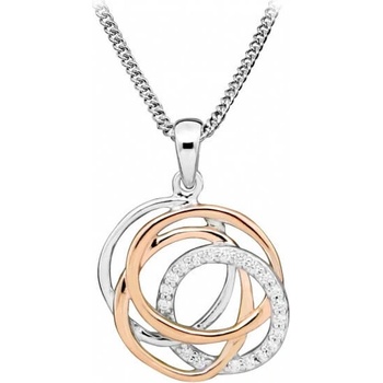 Silver Cat Stylový bicolor se zirkony SC406