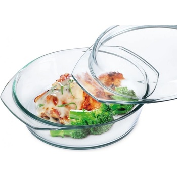 SIMAX Skleněný pekáč s víkem kulatý 2 l