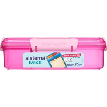 Sistema krabička na svačinu se 3 oddíly 975 ml růžová
