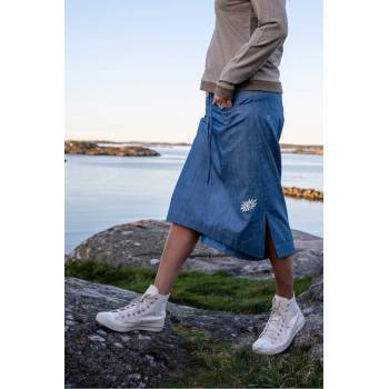 Skhoop Linnea dlouhá funkční letní sukně denim
