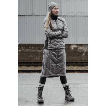 SKHOOP zimní péřová sukně pod kolena Mary Mid Down graphite