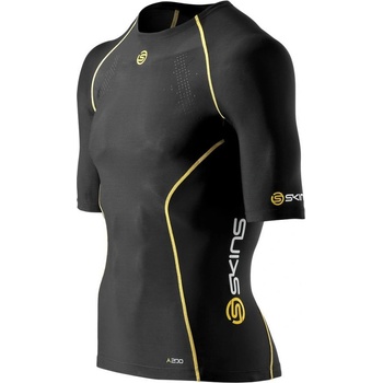 Skins A200 Mens Short Sleeve Top pánské aktivní kompresní triko s krátkým rukávem black