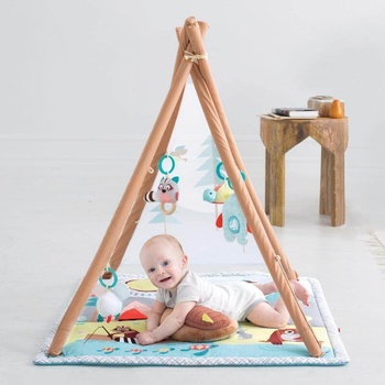 SKIPHOP Hrací deka 4 hračky, Camping Cubs bílá