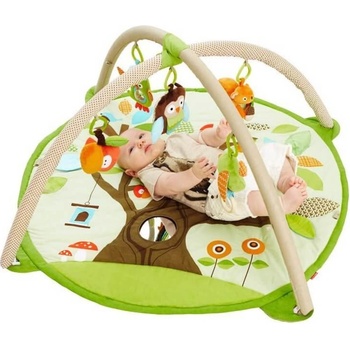 SKIPHOP Hrací deka 5 hraček, polštář Treetop Friends zeleno-hnědá zelená