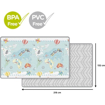 SKIPHOP Hrací podložka bez PVC a BPA cm Little Traveller modrá