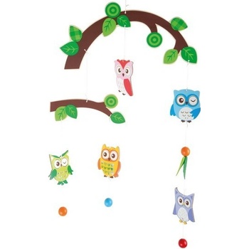 Small Foot dřevěný závěsný Sovy