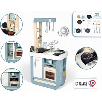 Smoby Bon Appetit Kitchen Grey s rúrou na pečenie a chladnička s 23 doplnkami