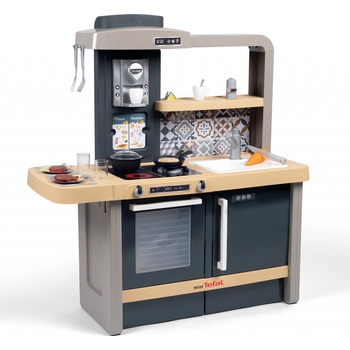Smoby Kuchyňka elektronická s nastavitelnou výškou Tefal Evolutive New Kitchen se zvukovým sporákem a funkčními spotřebiči a 31 doplňků
