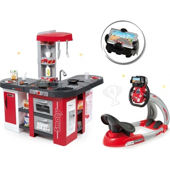 Smoby set kuchyňka Tefal Studio XXL a trenažér V8 Driver 311014-17