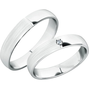 Snubní prsteny bílé zlato SP-244B