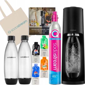 SodaStream Terra černý + 2 lahve Fuse 1 l